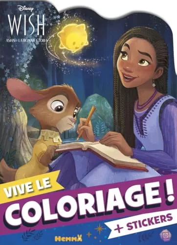 Disney Wish - Vive le coloriage ! – Livre de coloriage avec stickers – Dès  4 ans - Lirandco : livres neufs et livres d'occasion
