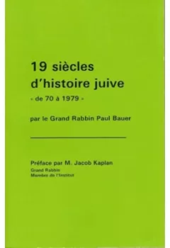 Siècles D'Histoire Juive De à Paul Bauer