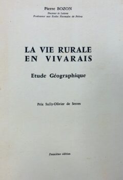 La vie rurale en Vivarais - Pierre Bozon