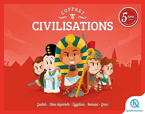 Coffret Quelle histoire : civilisations - Gaulois - Chine impériale - Egyptiens - Romains - Grecs